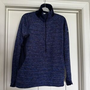 Columbia quarter zip blue size large